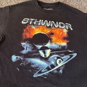 8THWNDR Search for the 8th Exoplanet Space Boxy Baggy Mens Black Tee